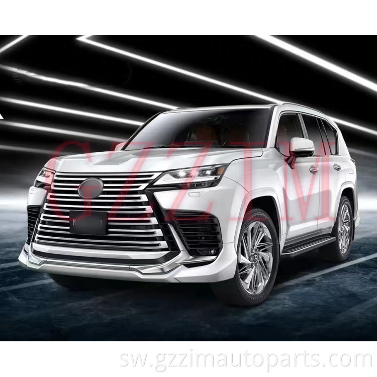 Modellista mbele ya plastiki & nyuma ya mwili bumper kit kwa LX600 2022